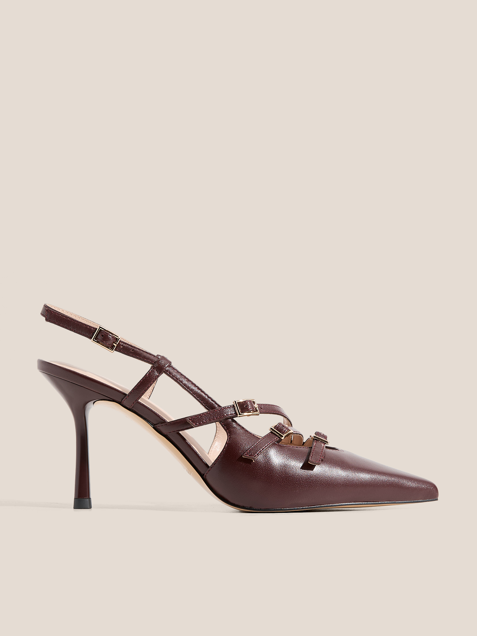 Женские туфли с открытой пяткой (слинг-бэк) TENDANCE 4343558, каштановый