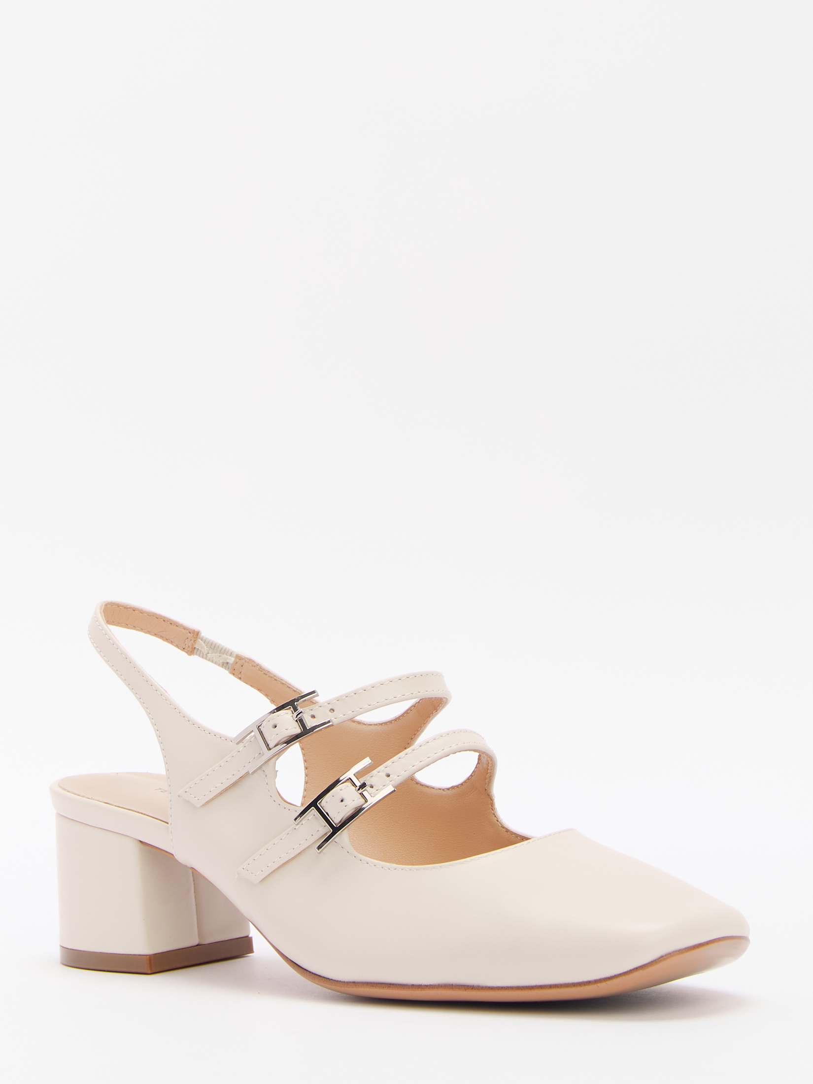 Женские туфли с открытой пяткой (слинг-бэк) TENDANCE 4483828, молочно-белый