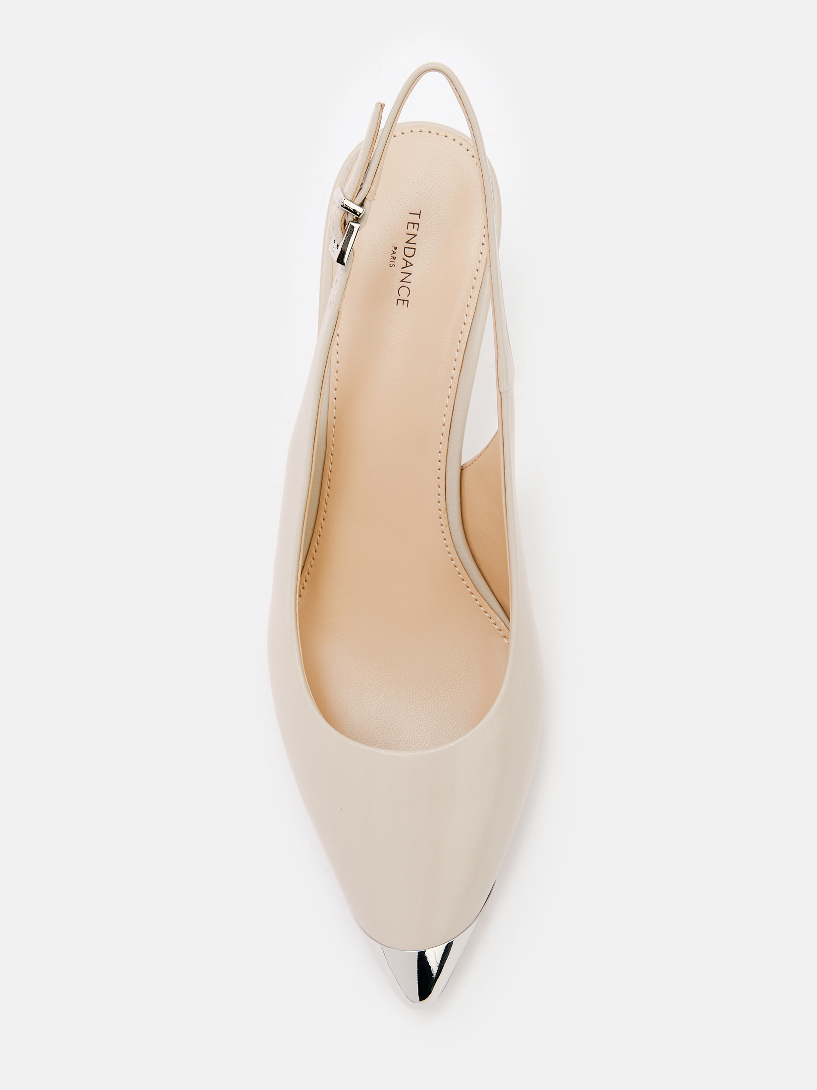 Женские туфли с открытой пяткой (слинг-бэк) TENDANCE 4470842, серо-бежевый