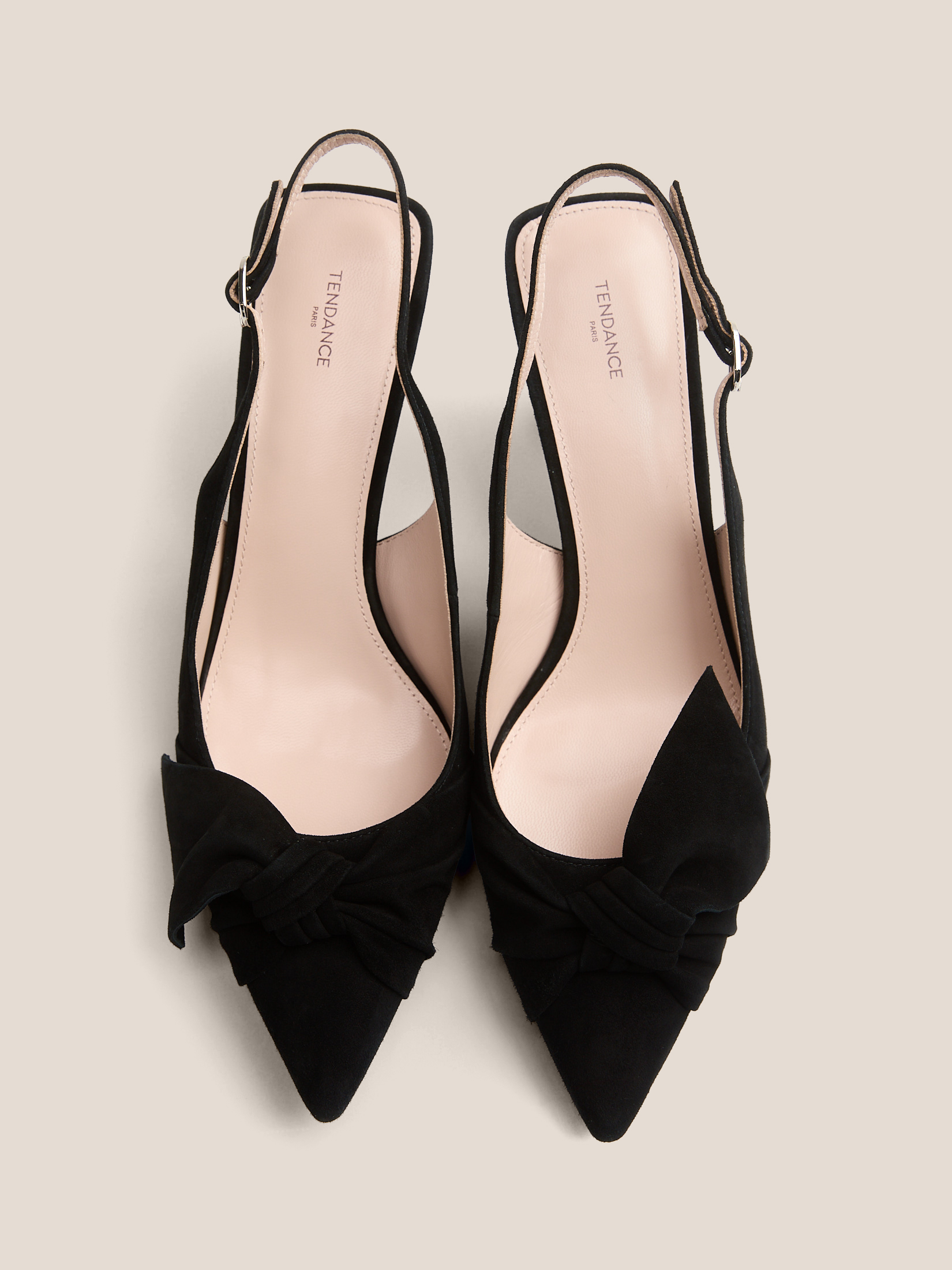 Женские туфли с открытой пяткой (слинг-бэк) TENDANCE 4013345, черный