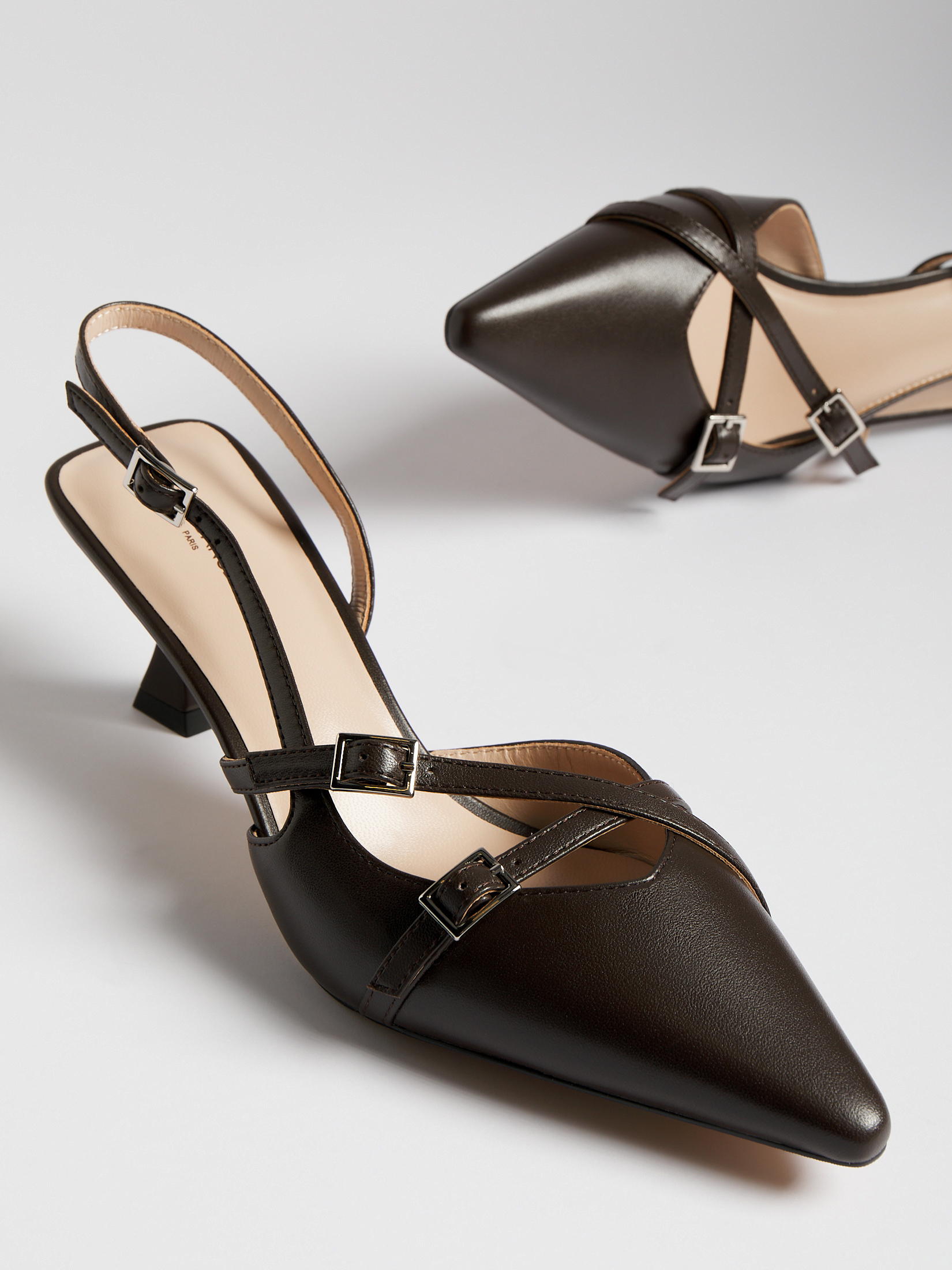 Женские туфли с открытой пяткой (слинг-бэк) TENDANCE 4626851, шоколадный