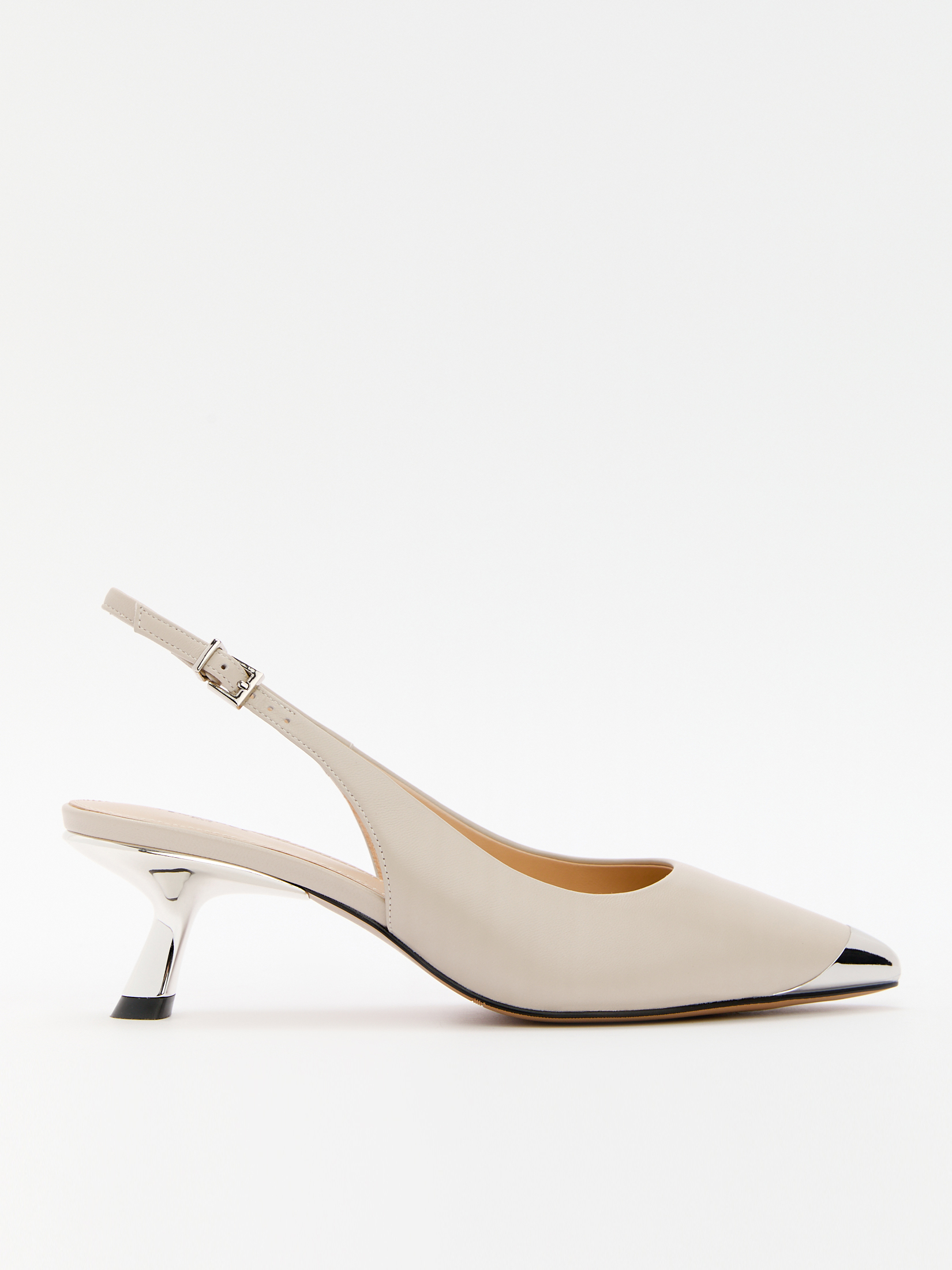 Женские туфли с открытой пяткой (слинг-бэк) TENDANCE 4470842, серо-бежевый