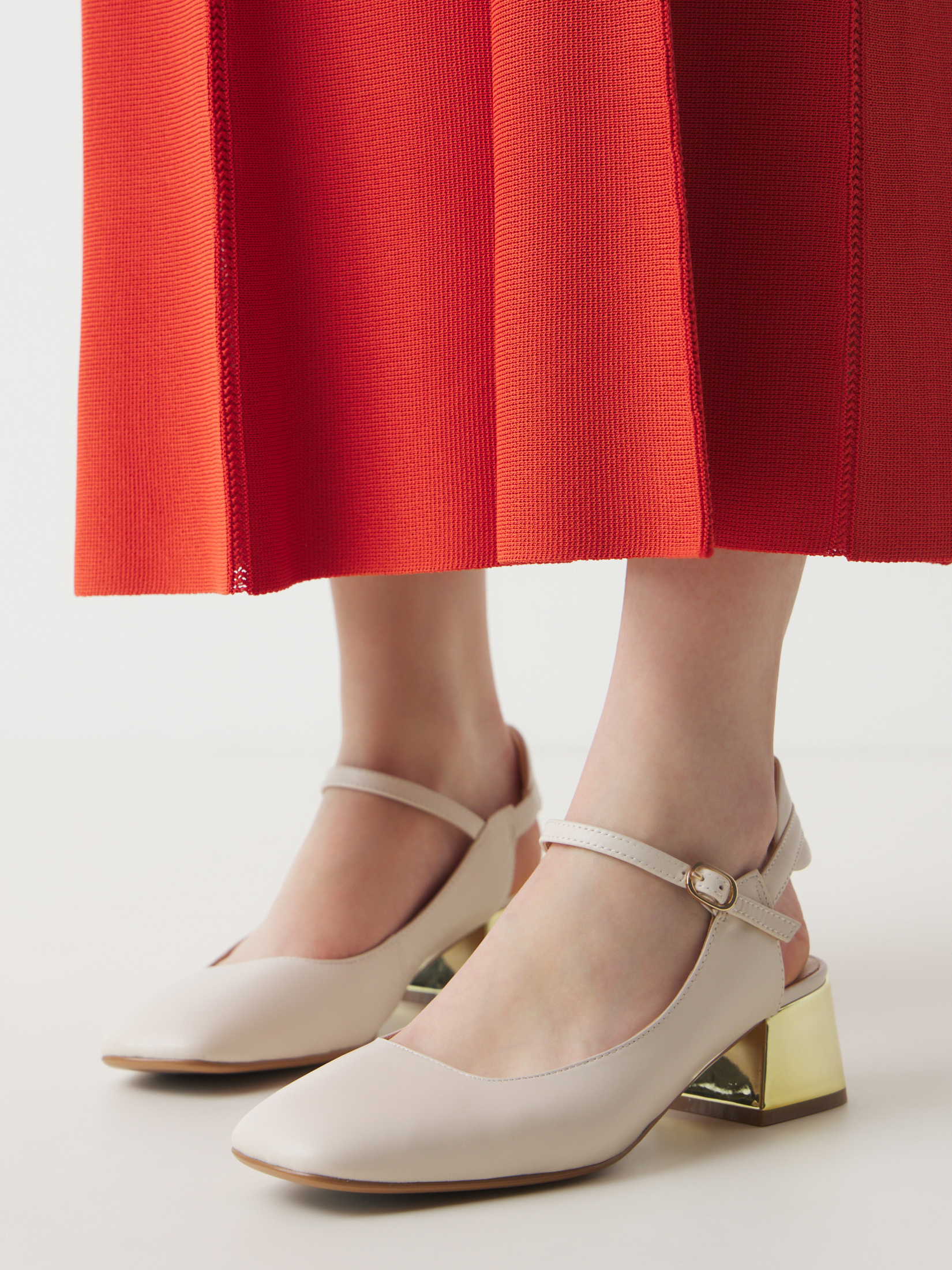 Женские туфли с открытой пяткой (слинг-бэк) TENDANCE 4484601, молочно-бежевый