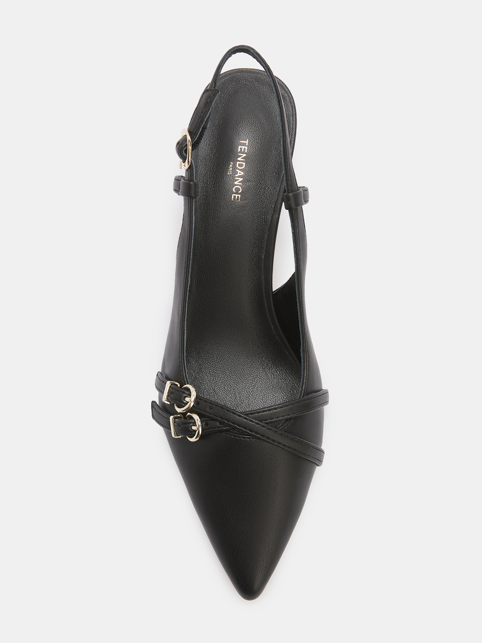 Женские туфли с открытой пяткой (слинг-бэк) TENDANCE 4370444, черный