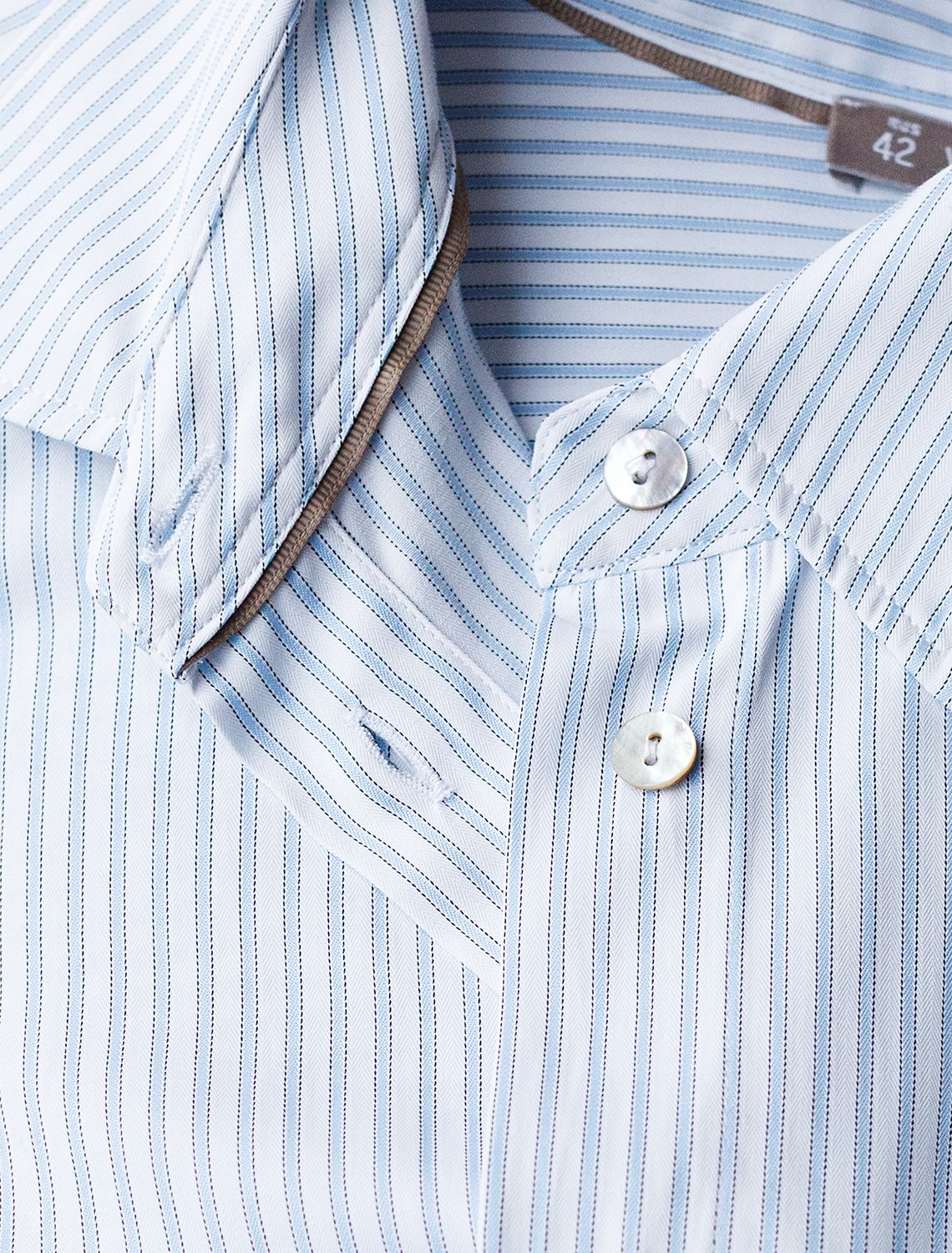 Блузка свободного силуэта в тонкую полоску из эластичного хлопка