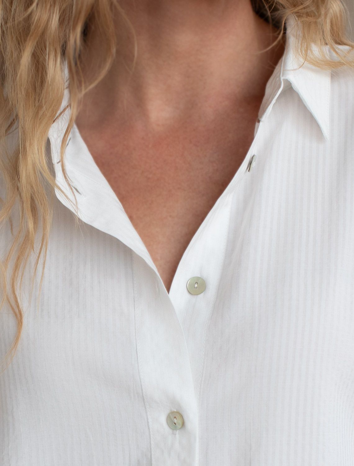 Блузка с цельнокроеным рукавом 3/4 из эластичного хлопка