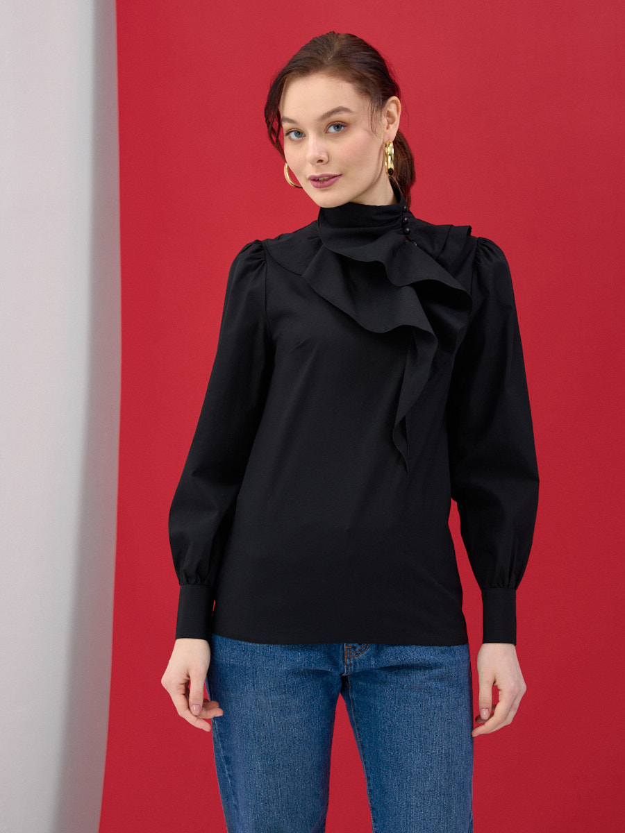 Блузка с жабо OD-750-1