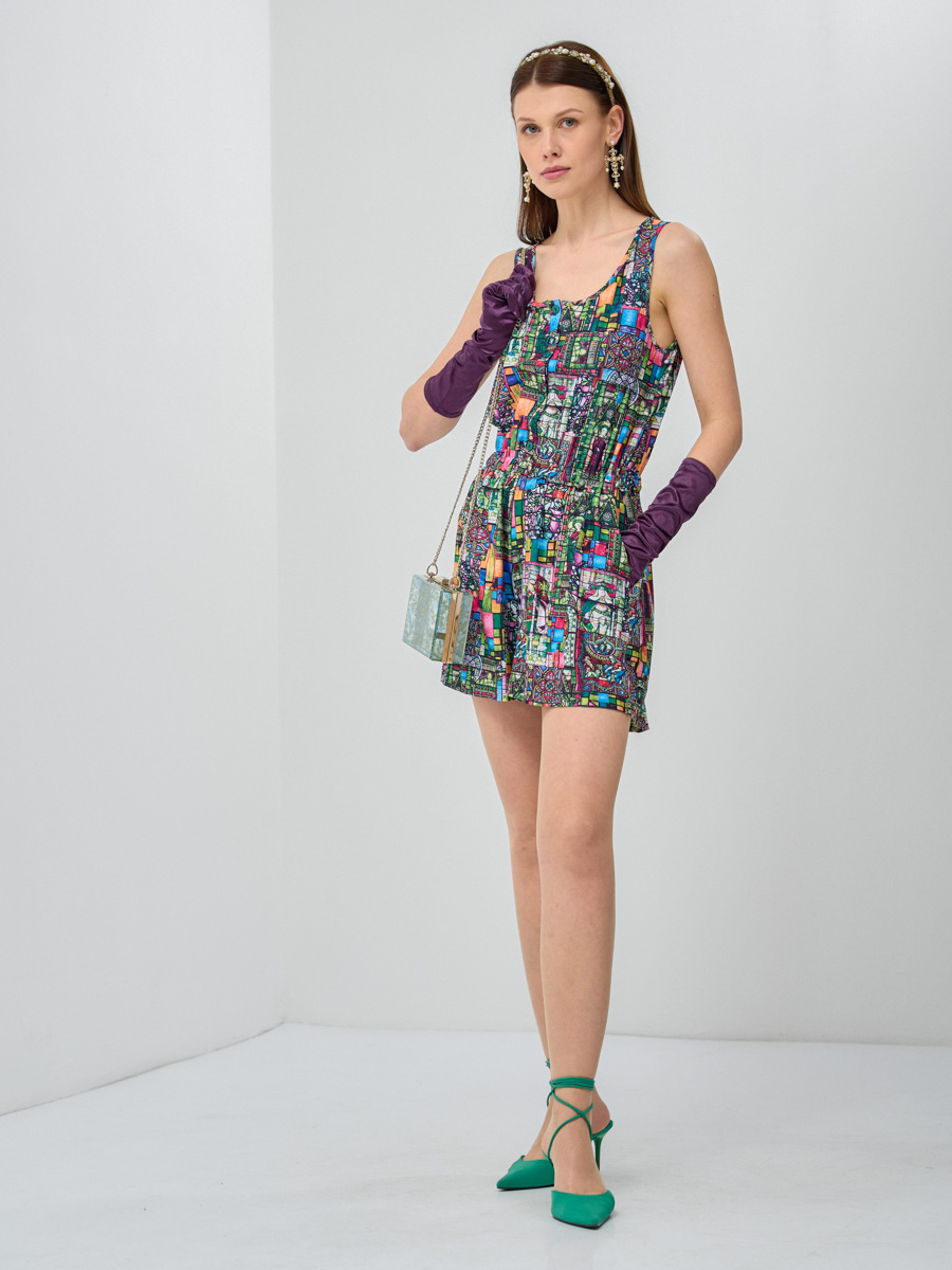 Комбинезон на резинке короткий OD-620-3