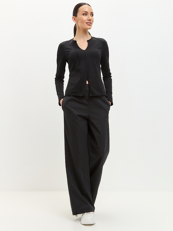 Брюки из хлопка OD-870-2 черный OD-870-2