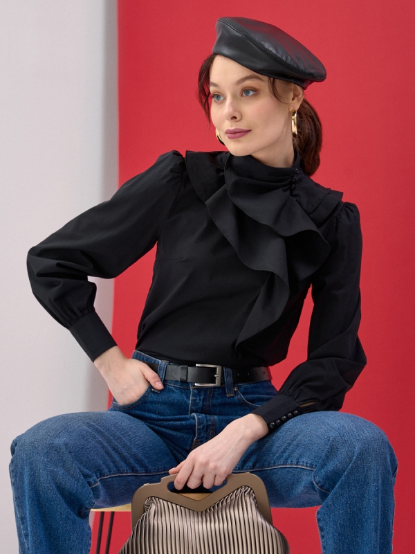 Блузка с жабо OD-750-1