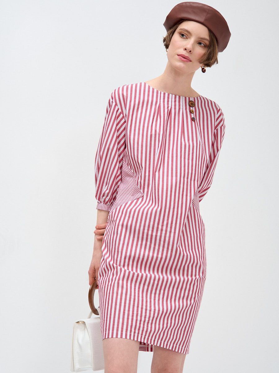 Платье с декоративными паговицами OD-272-2