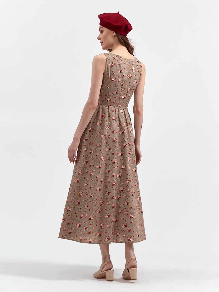 Платье макси с цветочным принтом OD-723-3