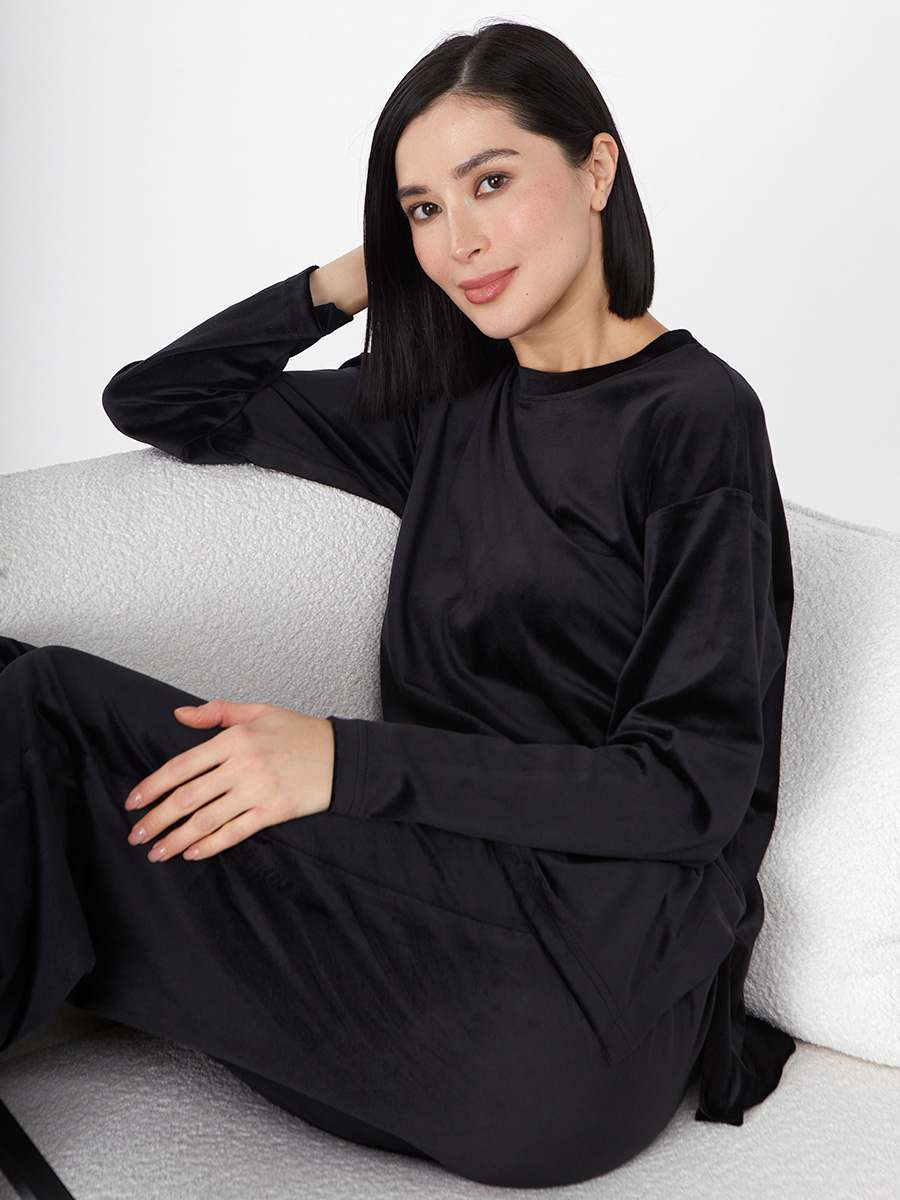 Костюм из велюра OD-742-5 черный OD-742-5