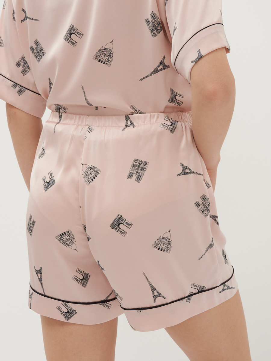 Костюм из армани-шелка с шортами и рубашкой OD-687/688-3