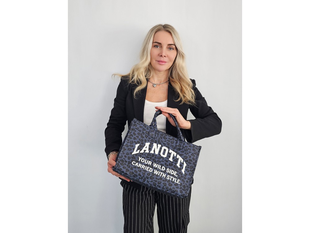 Сумка Lanotti WILD SIDE 2504-2/синий леопард