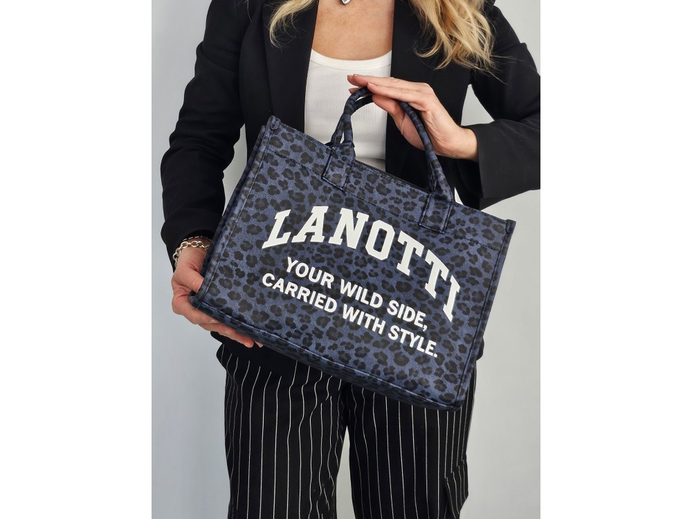 Сумка Lanotti WILD SIDE 2504-2/синий леопард