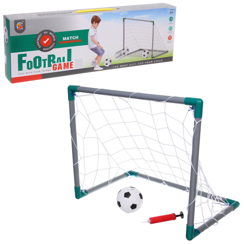 Набор тренировочный для футбола ZG270-226: ворота 56,5*37,5*46,5см, мяч 10см, насос