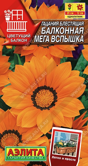 Цветы Гацания Балконая Мега Вспышка 4 шт ц/п Аэлита (однол.)