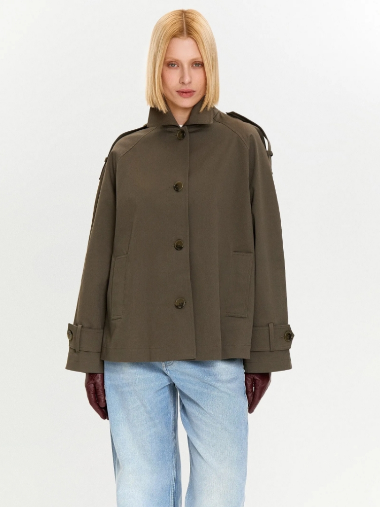 Плащ из хлопка ,
97% хлопок, 3% эластан ,