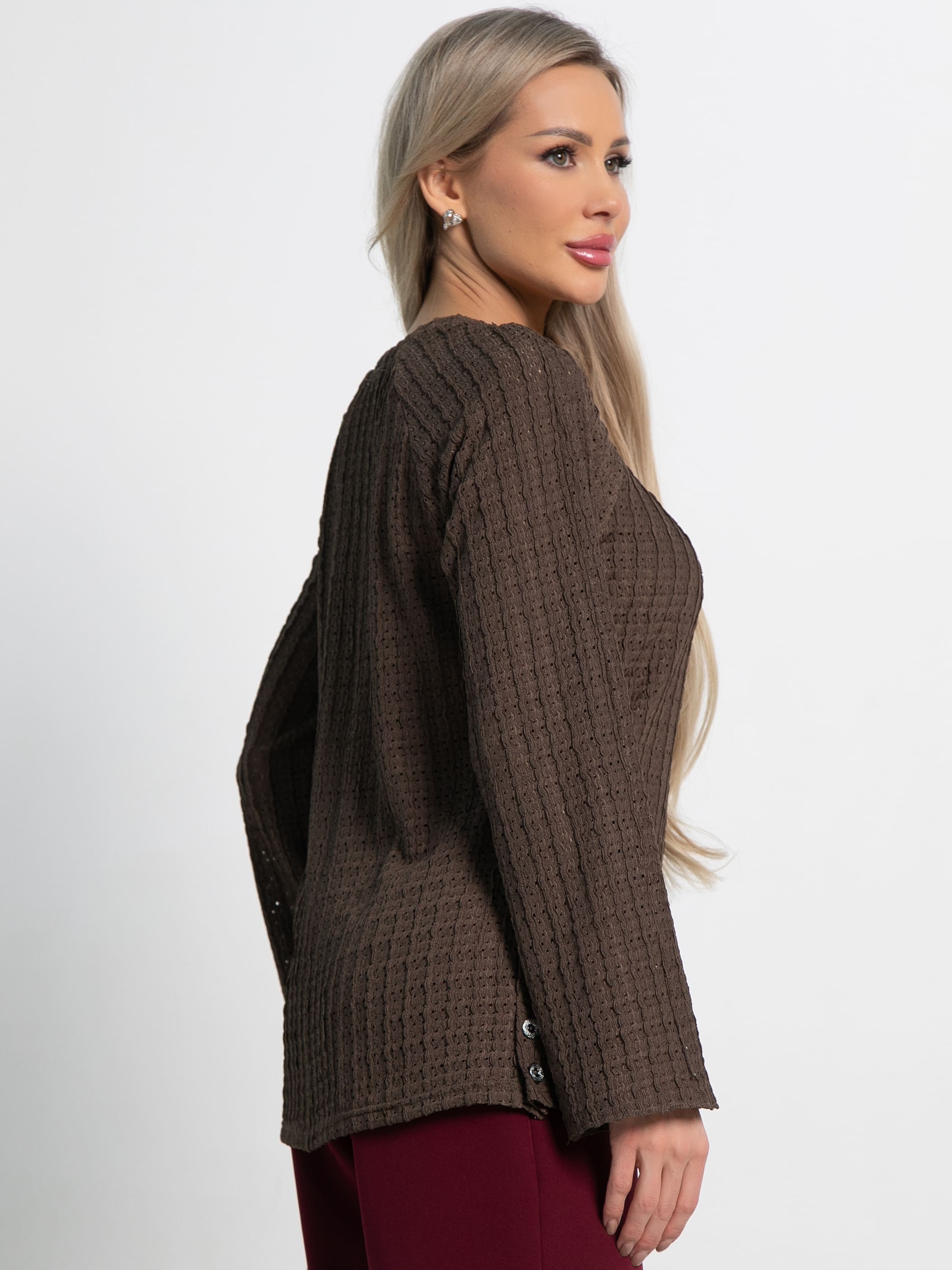 Блуза Маллуя (кофе) Б15167-4М