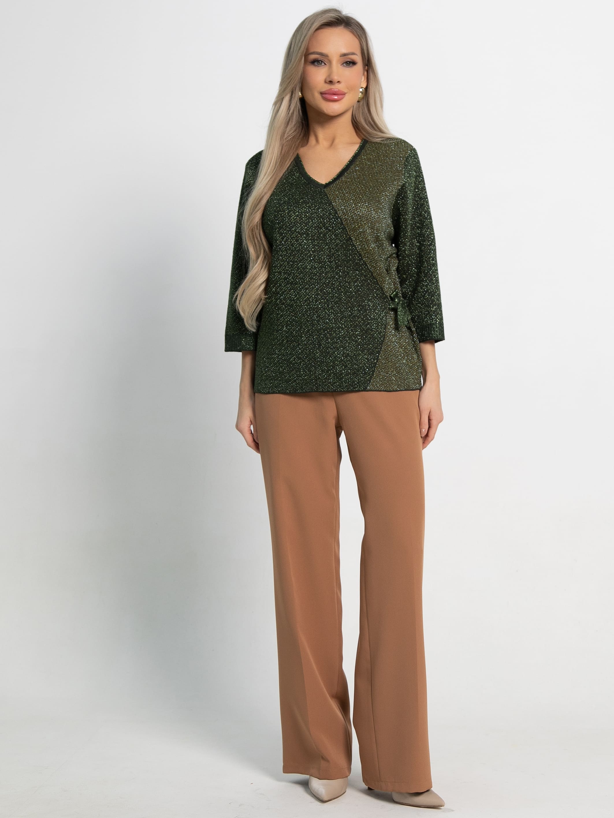 Блуза Найви (оливковая) Б15077-18М