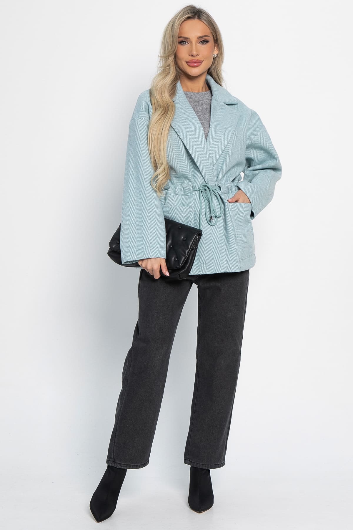 Пальто-пиджак (голубой) Б15087-7М