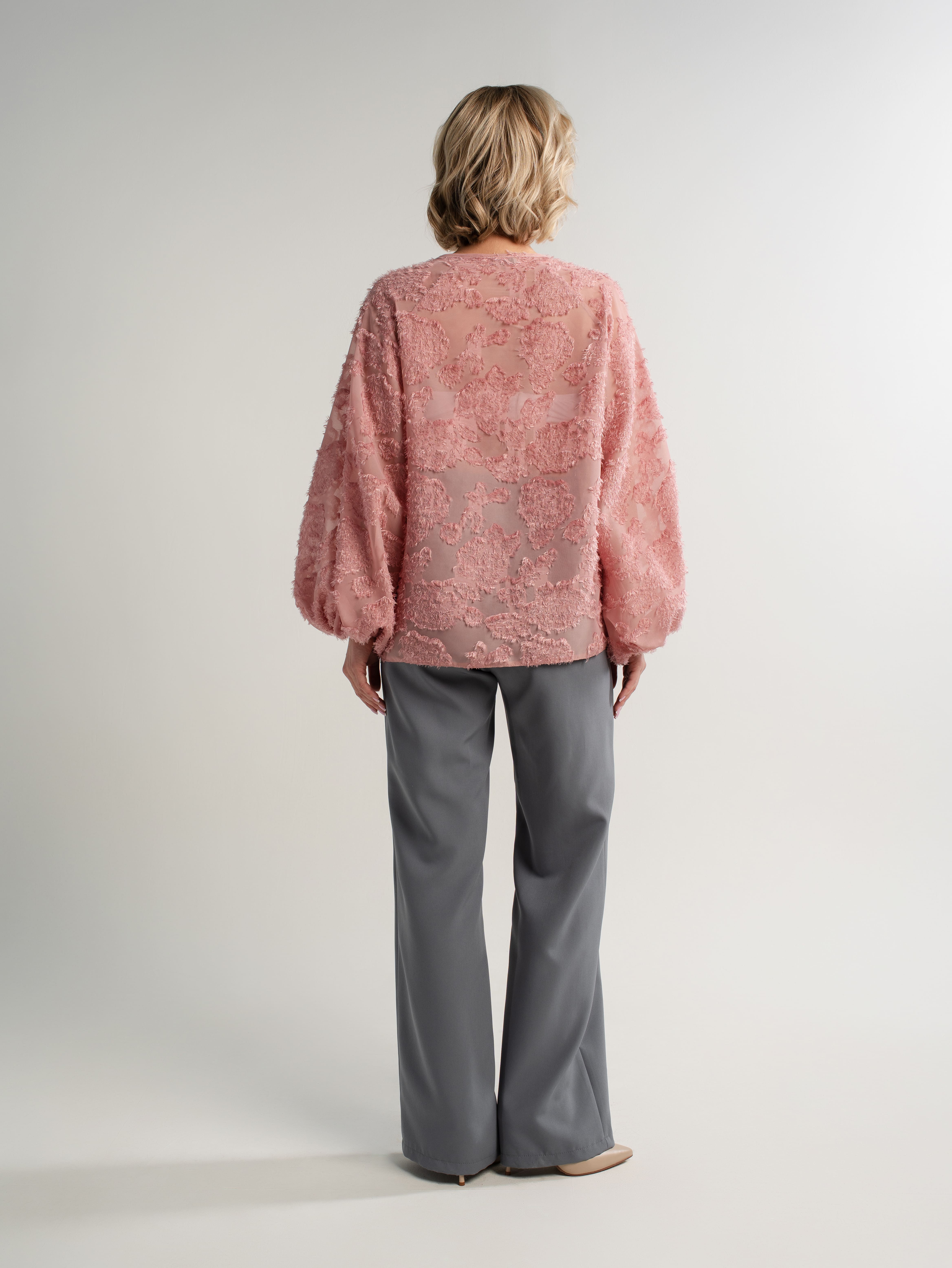 Блуза Воздушная мелодия (пудра) Б15139-7М