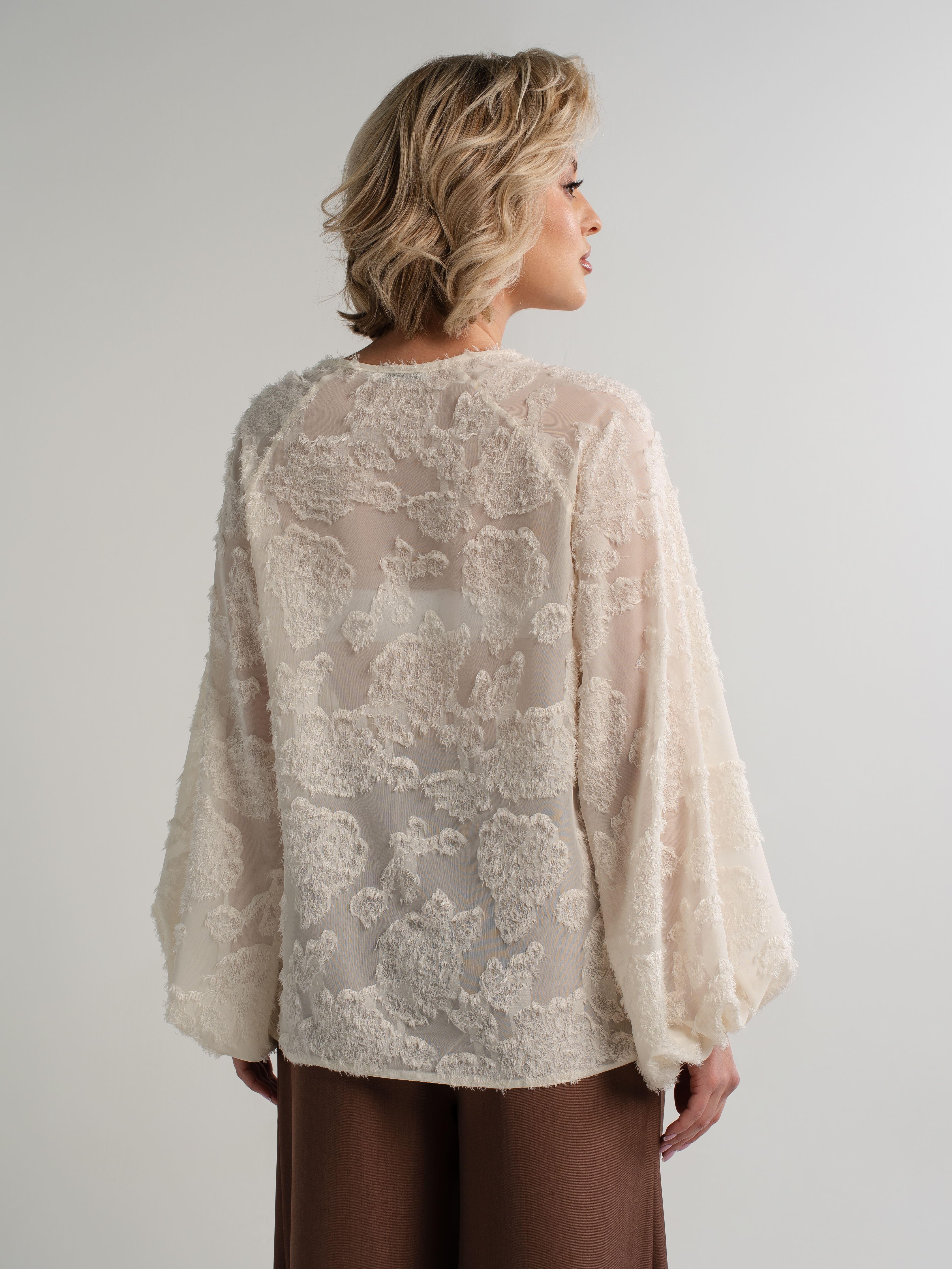 Блуза Воздушная мелодия (молочная) Б15140-7М