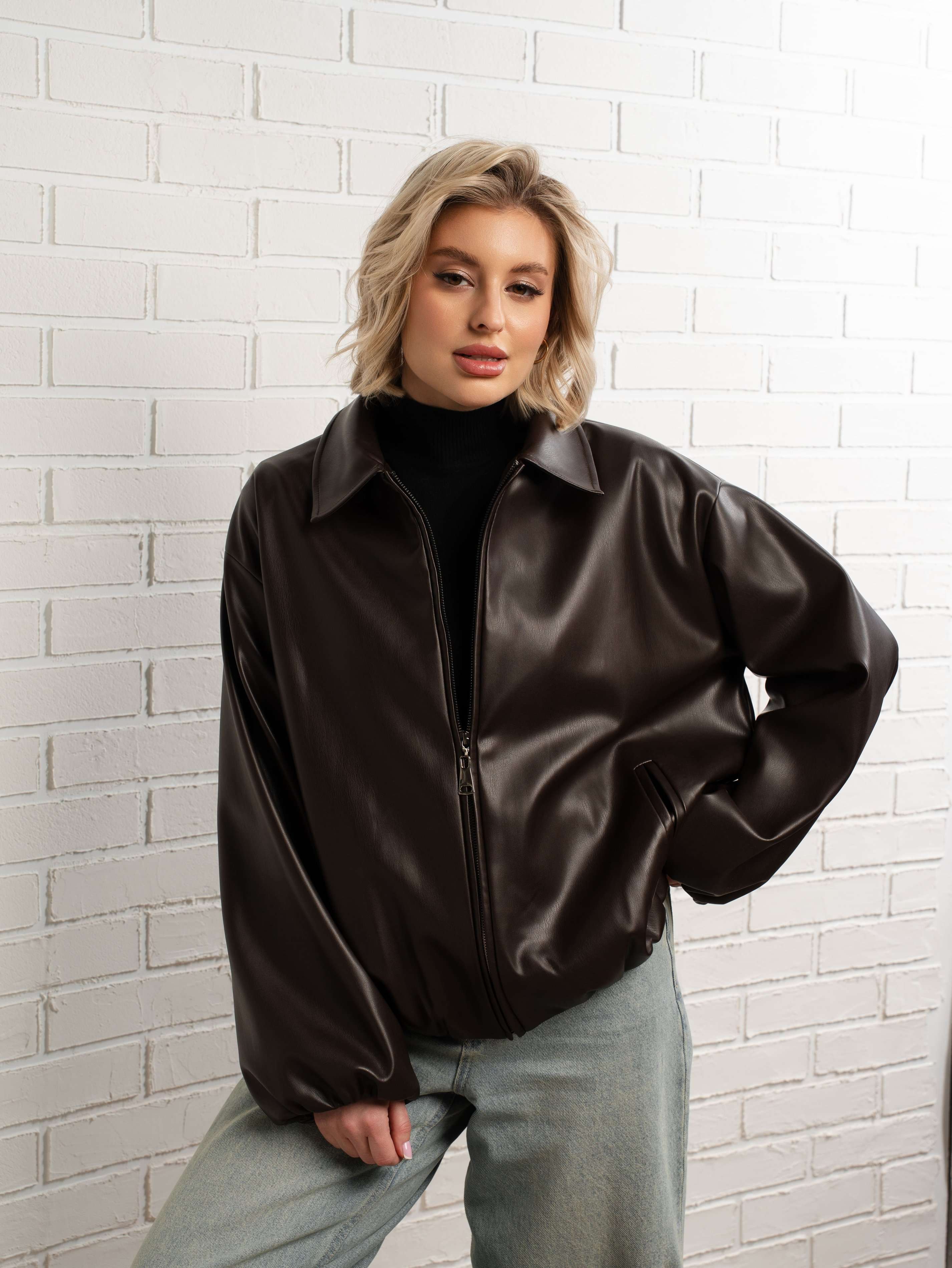 Куртка Поверь в мечту (коричневая) Б15155-7М