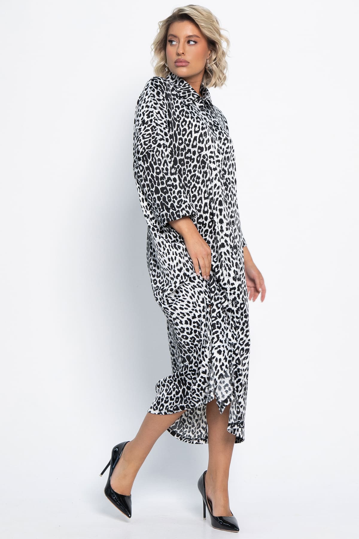 Платье Сьюзен (белый лео) П15091-7М