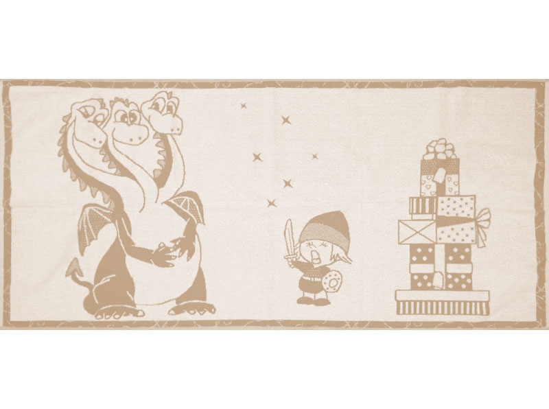 6с102.511ж2 Горыныч и подарки (лен3) Полотенце махровое 67х150см