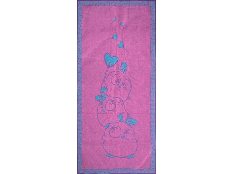 6с102.411ж1 Веселая горка (розовый9) Полотенце махровое 67х150см