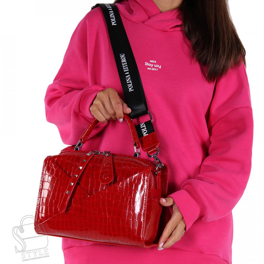 Сумка женская кожаная 9396-2Y b.red Polina&Eiterou/30