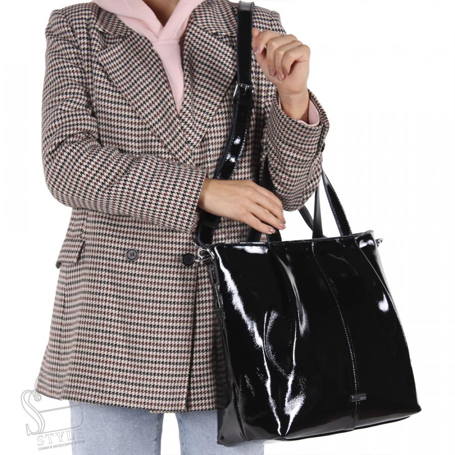 Сумка женская кожаная 970275-1 black Velina Fabbiano-Safenta/30