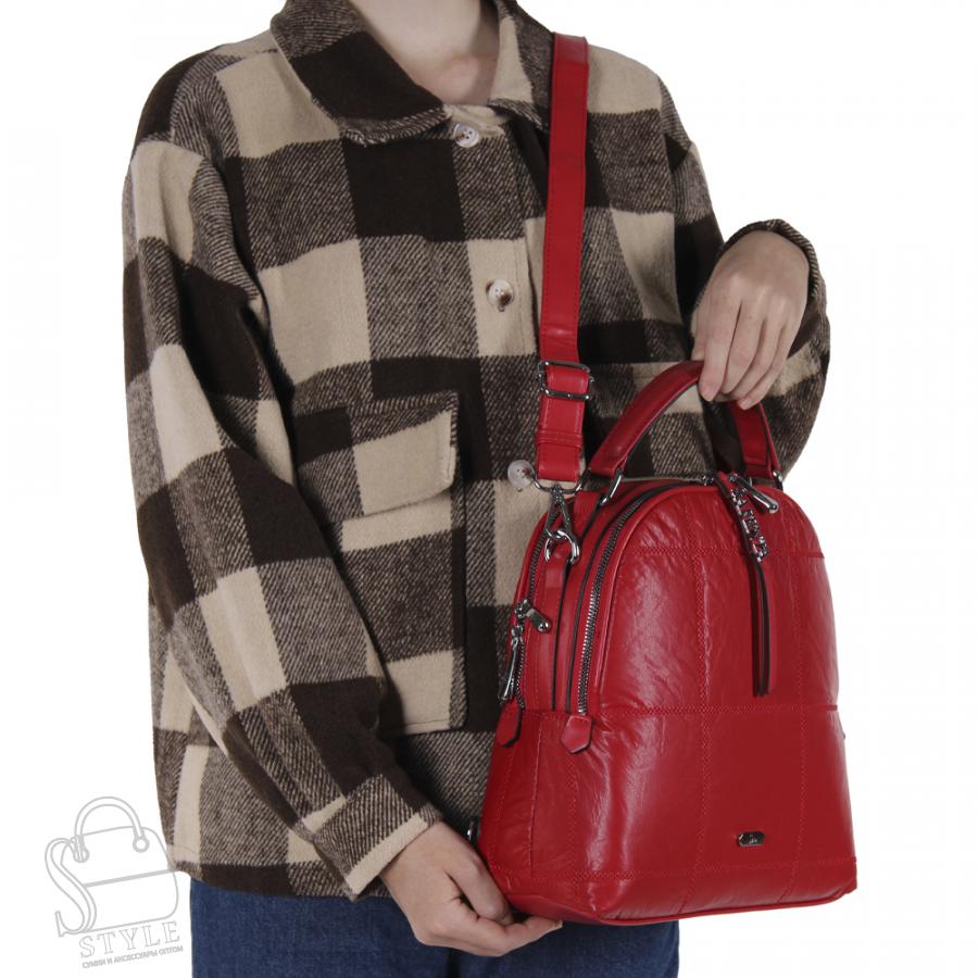 Рюкзак женский 670122 red Velina Fabbiano - Safenta/30