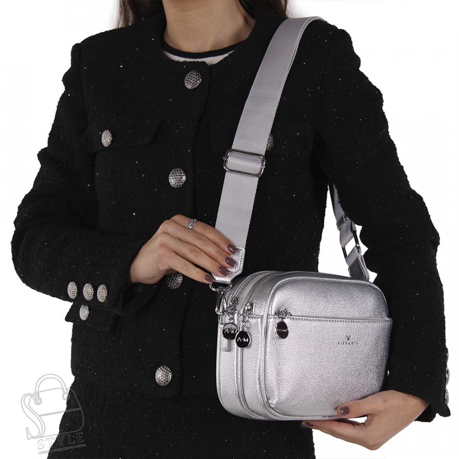 Сумка женская 8394ACD silver Alex&Mia/30