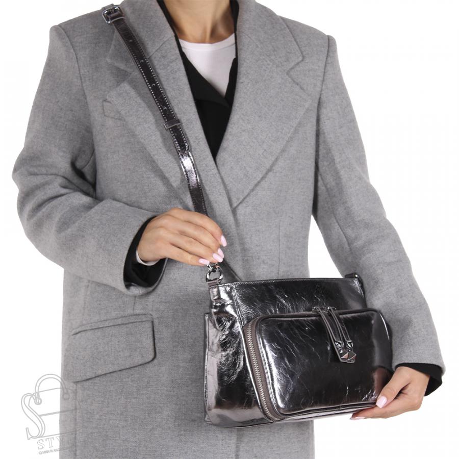 Сумка женская кожаная 921TH a.silver Polina&Eiterou/30