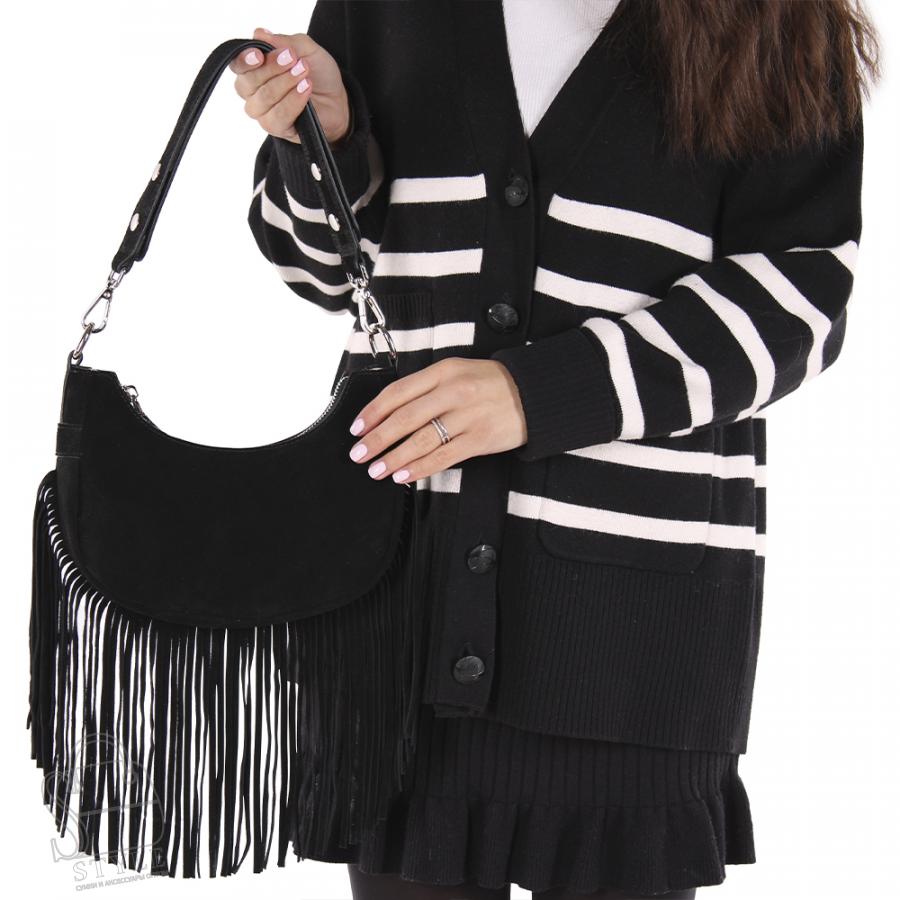 Сумка женская кожаная 99098NNAA black Natale Navetta /30