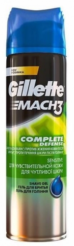 Гель для бритья gillette mach3 complete defense для чувствительной кожи