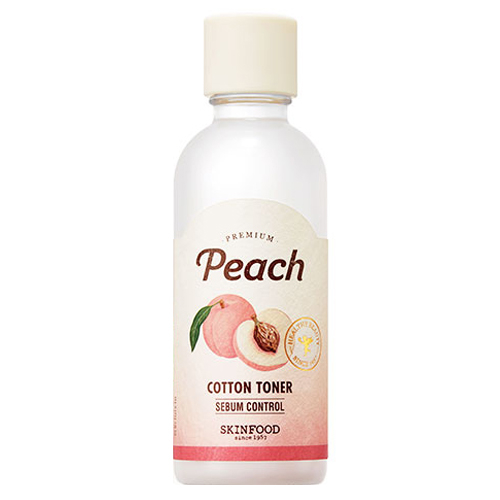 550р. 702р.   до 10.24 Тонер матирующий с экстрактом персика SKINFOOD Premium Peach Cotton Toner 180мл