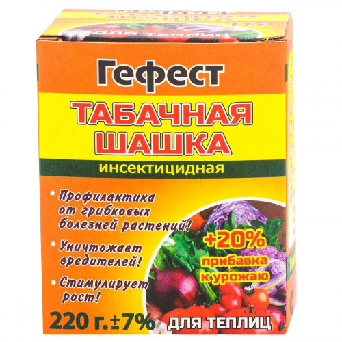 Гефест Табачная дымовая шашка для ТЕПЛИЦ 220гр. (30)
