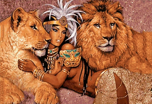 Алмазная мозайка: Богиня Африки 70х48 Ag 6038