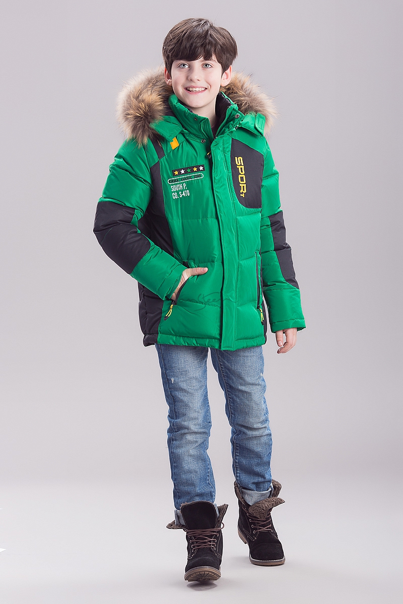 Зеленые куртки для мальчика