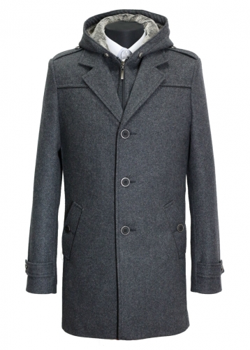 Зимнее пальто мужское с капюшоном