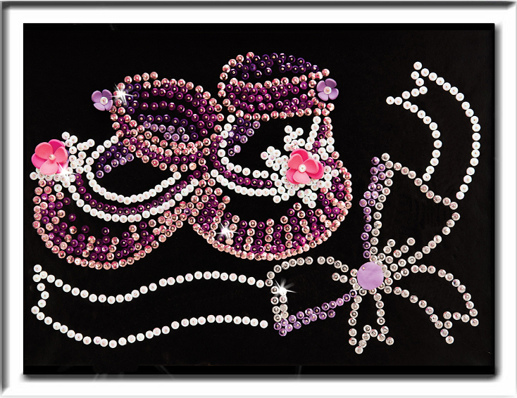 АКЦИЯ! Мозайка из пайеток Метрика для девочки