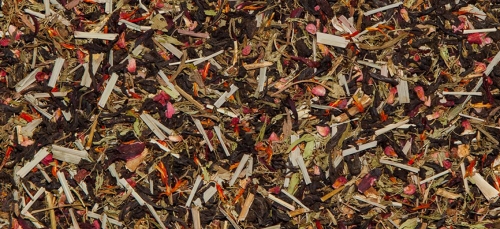 Vitality - Созвездие Андромеды Индийский черный чай с добавлением стевии, лимонной травы, чабреца, каркадэ и ягод малины с ароматом спелой душистой малины, нотами цитруса и летнего леса 