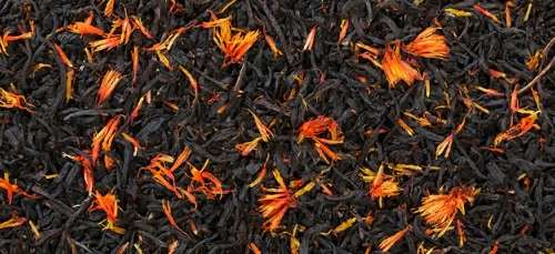Классический с бергамотом Высококачественный черный индийский чай с ярким и узнаваемым ароматом бергамота и лепестками сафлора.