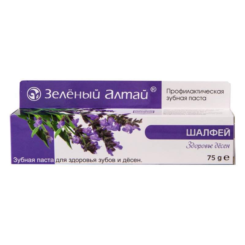 Зубная паста «Шалфей» 75 гр. Зеленый Алтай