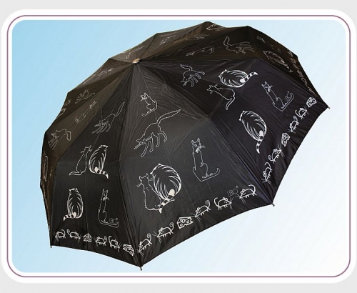 Зонты с 10-ю спицами в 3 сложения