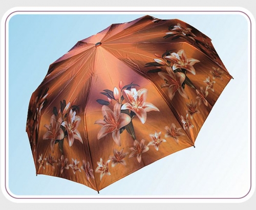 Зонты с 10-ю спицами в 3 сложения